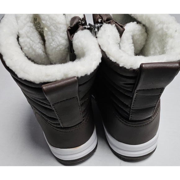 Khombu Waterproof Winter Snow Boots Brown Lace Up Fur Lined Womens Size 8 - Picture 6 of 15